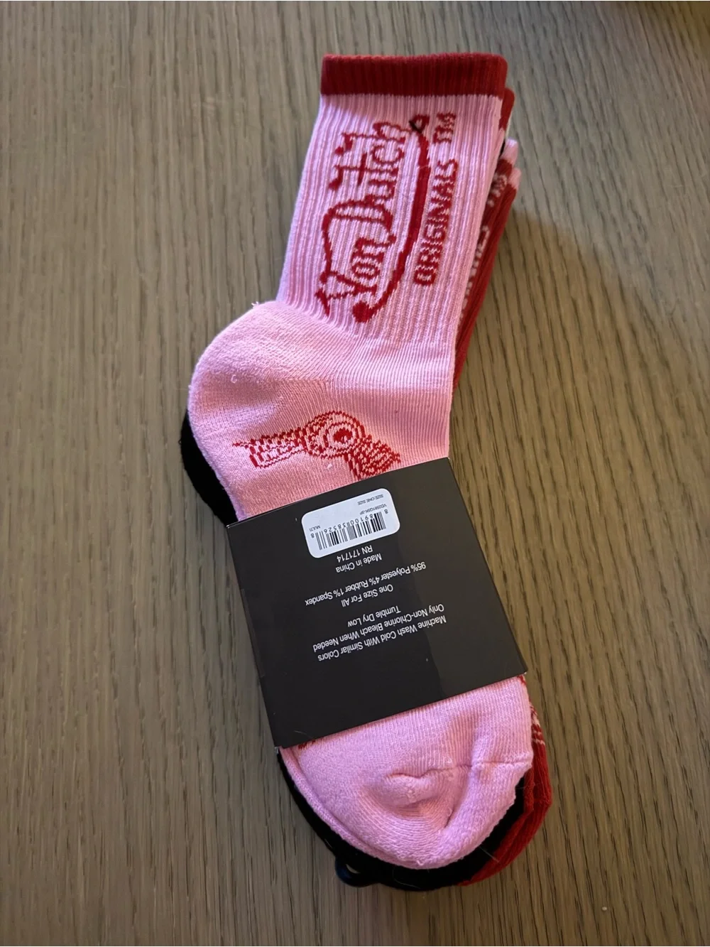 Von Dutch 3 pack of Quarter Socks Brand new pink black and red